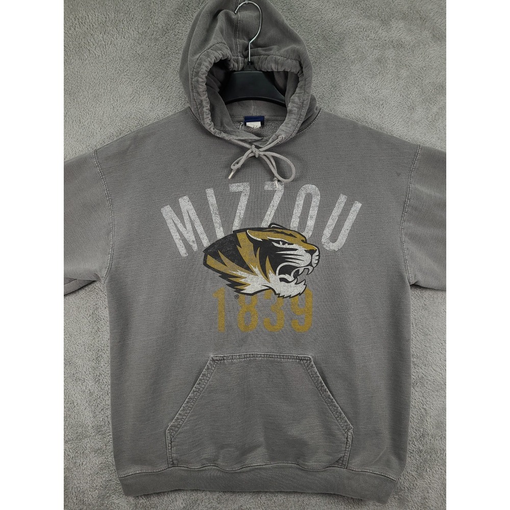 Mizzou Tigers Hoodie Gray Pullover Athletic Style Men's Med See Measurements‎